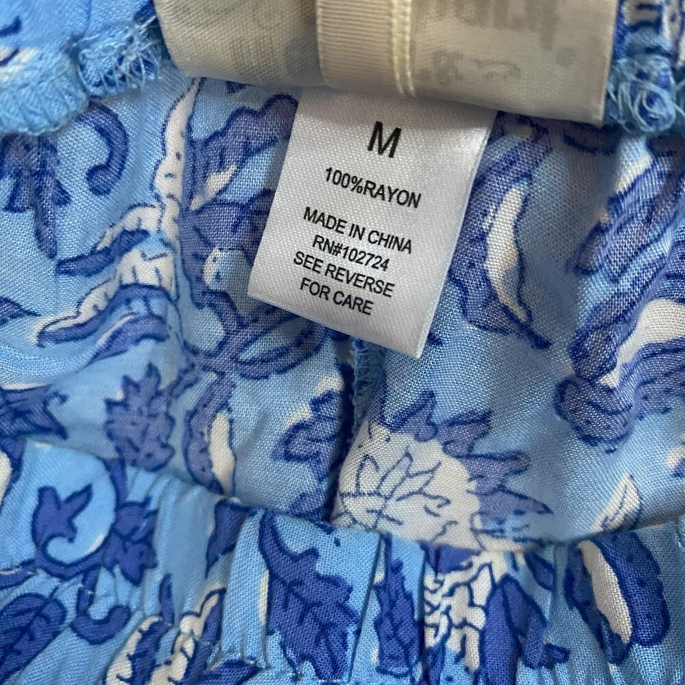 Hester & Orchard Blue Floral Pants Size Medium - Picture 5 of 7